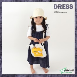 Đầm Hai Dây Bé Gái Họa Tiết Caro